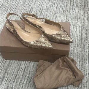 Gianvito Rossi Women's Gold Slingback Shoes